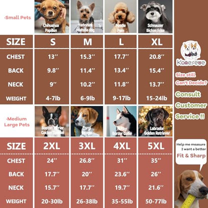 Dog Hoodie & Cat Sweater, Warm Fleece Hooded Soft Winter Sweatshirt for All Breeds, Cozy Pet Clothes, Brown, S - color: Brown, size: S-(2~7lb) | Chest(~13")