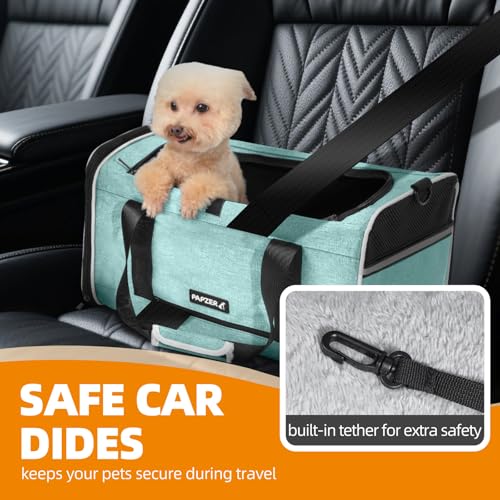 Top Loading Medium Pet Carrier with Privacy Window for Anxiety Cat, Soft-Sided Small Kitten Travel Crate Vet Friendly, Little Dog Bunny Kennel Carry Bag Suitcase, 18x11x11 Teal - color: Teal