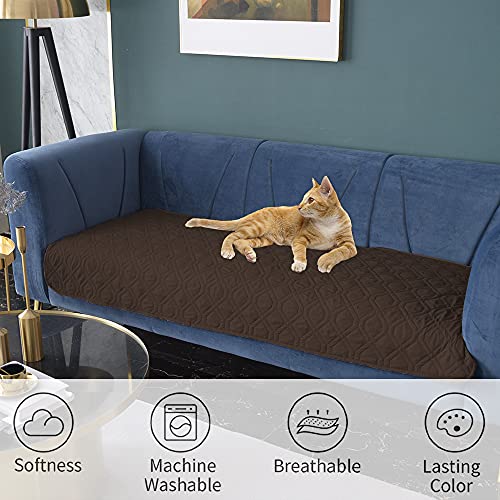 Ameritex Waterproof Dog Bed Cover Pet Blanket for Furniture Bed Couch Sofa Reversible - color: Chocolate+beige, size: 30x53 Inch (Pack of 1)
