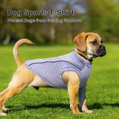 2 Pack Quick-Dry Dog Summer T-Shirt With Reflective Strips, Breathable Cooling Tank Top, Pet Sun Protection Clothes for Dogs Cats - Pink & Purple S - color: Pink & Purple, size: Small