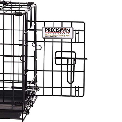 Precision Pet Products Two Door Great Crate Wire Dog Crate, 36 Inch, For Pets 50-70 lbs, With 5-Point Locking System - size: 36.0"L x 23.0"W x 25.0"H