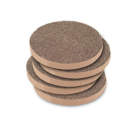 Best Pet Supplies Catify Cat Scratcher, Fun Interactive Scratchers, Posts, Poles, Claw Safe, Furniture Saver Indoor Play Support Natural Cat Behaviors Heavy Duty - 5 Pack Round, 10 x 10" - color: Round(5 Pack)