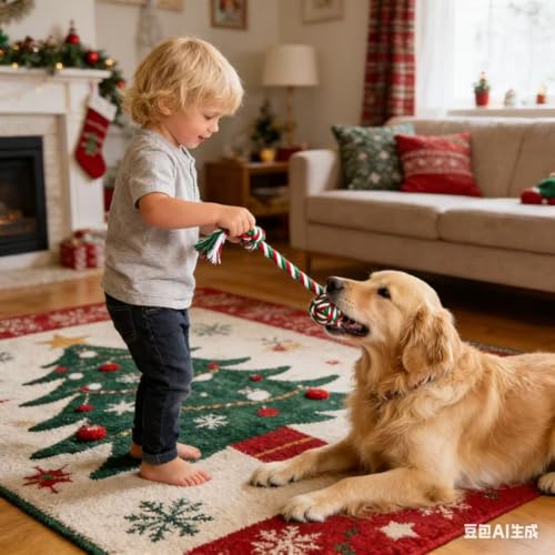 Pet Rope Toys (Small Christmas Colors 6pcs) - size: Medium Christmas colors 6pcs