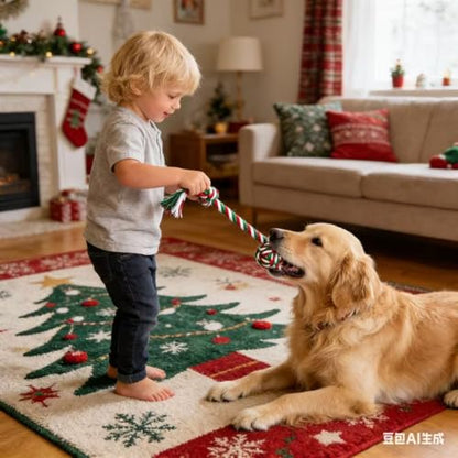 Pet Rope Toys (Small Christmas Colors 6pcs) - size: Medium Christmas colors 6pcs