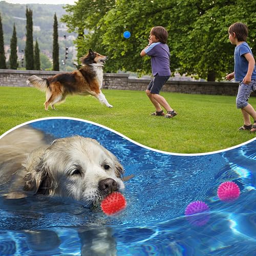 8 Pack 2.5” Squeaky Dog Balls for Small and Medium Dogs, Spiky Balls for Teething Puppies - color: Samll Set of 8