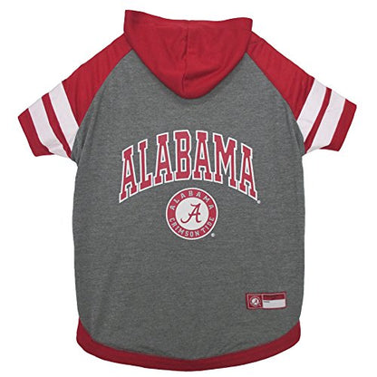 Alabama Hoodie Tee Shirt - color: Alabama Crimson Tide, size: X-Small