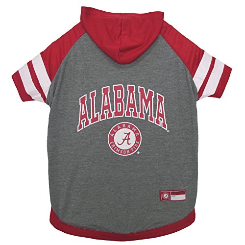 Alabama Hoodie Tee Shirt - color: Alabama Crimson Tide, size: X-Small