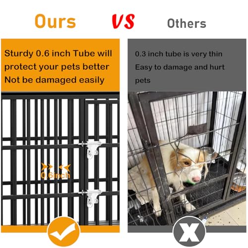 54" Indestructible Heavy Duty Dog Crate, Large Strong Steel Escape Proof Cage Dog Kennel for Large Giant Dogs with 4 Wheels, 2 Trays, 2 Doors, XXL