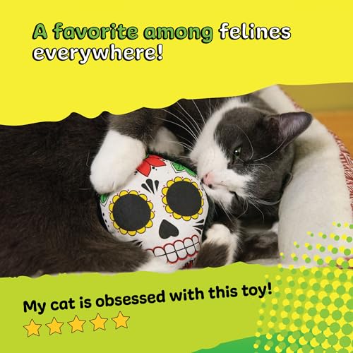 Yeowww! Catnip La CAT-rina Toy for Cats - Día de Los Muertos Design - Made in the USA - Stuffed with Organically Grown Catnip