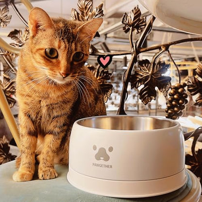 PAWGETHER® Stainless Steel Dog Bowls, Dog Food Water Bowl with Non-Slip Base Two-Piece Design Easy Clean Dishwasher Safe Navy Blue 34oz + 12oz - color: Navy (34oz + 12oz)