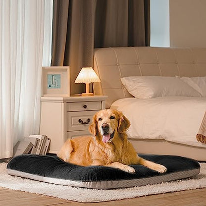 Super Soft Large Dog Bed, 39 Inches Orthopedic Foam Pet Beds with Anti Slip Bottom, Dog Sleeping Mattress with Removable and Washable Cover, Dark Grey L,39'' X 33.5'' X 3.7'' - color: Dark Grey, size: 39.0"L x 33.5"W x 4.0"Th