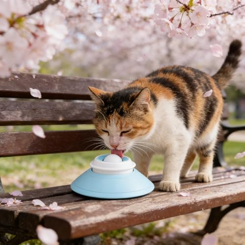 Slow Feeder Cat Bowl, Cat Food Bowl with Cat Lick Ball, Licking A Ball Add More Fun Bowl, Cat Slow Feeder Bowl, Slow Down Eating Speed and Add More Fun for Your Cats. - color: W*1PC