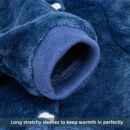 FabriCastle Dog Hoodie Sweater for Small Dogs Boy and Girl, Dog Clothes XS XXS Puppy Sweatshirt, Pet Outfit, Cat Clothing Super Soft Warm Snap On Closure (Navy, XX-Small) - color: Navy, size: XX-Small