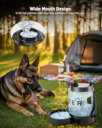 Portable Dog Water Bottle Bowl - 77 oz Travel Water Bowl Dispenser for Dogs Leak Proof, Suitable for Large Pet Drinking, A Must Have for Outdoor, Camping, Walking, Beach, Hunting, and Other Scenes