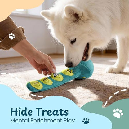 Nocciola Dog Squeak Toys 2pcs, Dog Toys to Keep Them Busy for Aggressive Chewers, Hide and Seek Crinkle Dog Toy for Large Dogs, Long Face Wild Animals Playground Series - style: Wolf, Crocodile