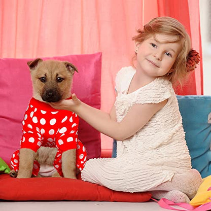 3 Pieces Dog Pajamas Puppy Soft Pets Clothes Dog Jumpsuit for Small Medium Large Pets Cute Apparel Bodysuits for Girl and Boy, 3 Styles(S Fits 3.3-5.5 lbs) - size: S Fits 3.3-5.5 lbs