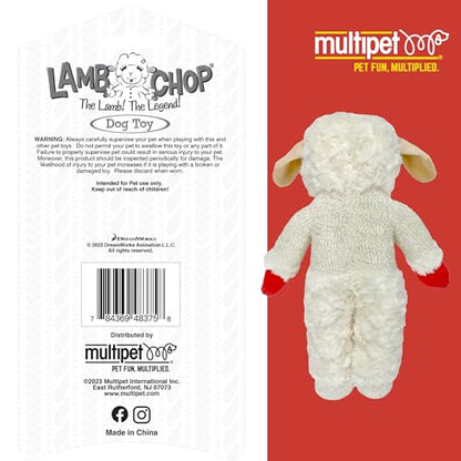 Multipet Standing Lamb Chop 13" Dog Toy - size: 13" Standing, style: White