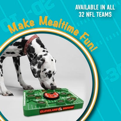 Pets First NFL Cleveland Browns Large Puzzle Toy, New Size, Interactive Dog Treat & Slow Feeding Toy - color: CLEVELAND BROWNS, size: Large