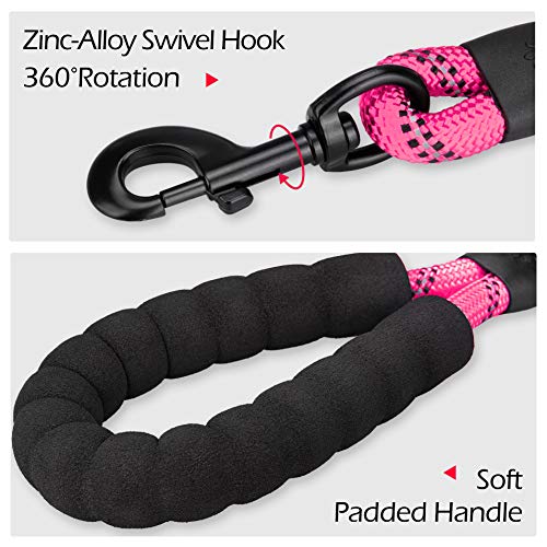 PoyPet Dog Harness and Leash Combo, Escape Proof No Pull Vest Harness, with 5 Feet Leash, Reflective Adjustable Soft Padded Pet Harness with Handle for Small to Large Dogs(Pink,S) - color: Pink, size: S