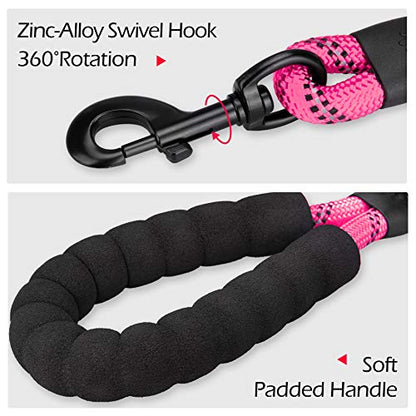 PoyPet Dog Harness and Leash Combo, Escape Proof No Pull Vest Harness, with 5 Feet Leash, Reflective Adjustable Soft Padded Pet Harness with Handle for Small to Large Dogs(Pink,S) - color: Pink, size: S