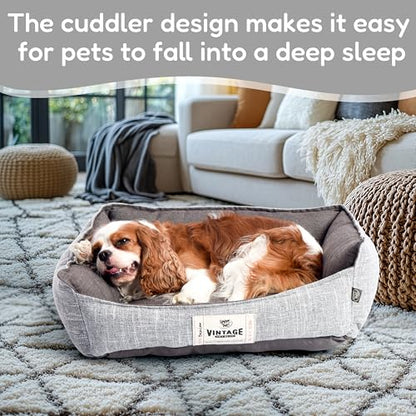 FluffyDream Small Dog Bed, Super Soft Pet Bed Furniture, Suitable for Dogs Up to 30lbs, 24'' x 20'', Grey - color: Grey