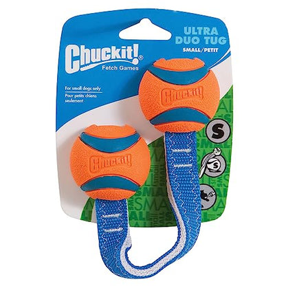 Chuckit! Ultra Duo Tug Dog Toy, Small Indoor and Outdoor Dog Ball for Dogs 0-20 Pounds - size: Small, style: Ultra Duo Tug