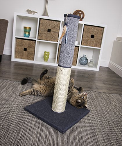 Petlinks Sky Scratch Sisal & Carpet Cat Scratching Post - Gray, One Size - color: Scratching Post