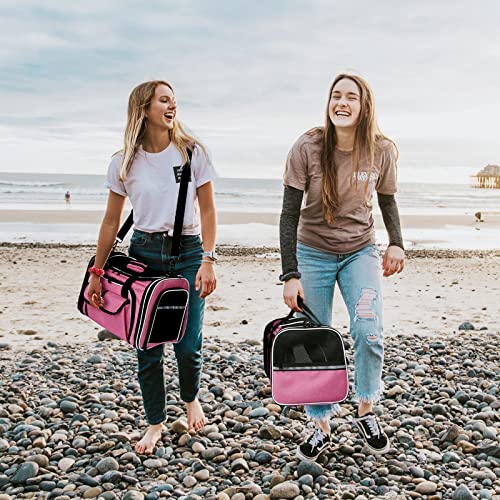 Estarer Soft Sided Pet Carrier Airline Approved, 4 Sides Expandable Collapsible Cat Carrier with Pockets & Removable Fleece Pad, Travel Carrier Bag for Cat Dog & Small Animals (Pink) - color: Pink