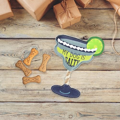 Pavilion Gift Company - Salty - 11" Canvas Rope Dog Toy Chew Tug of War Margarita Alcohol Best Friend Dog Doggy Puppy K9 Gift