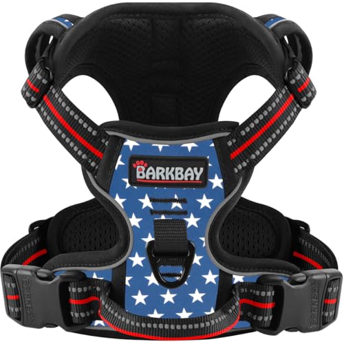 BARKBAY Dog Harness No Pull for Small Dogs - Adjustable, Reflective, Comfortable, No Choke, Heavy-Duty - Perfect for Outdoor Training, Walking, and Hiking - Strong & Durable - XS & Star - color: Star, size: X-Small