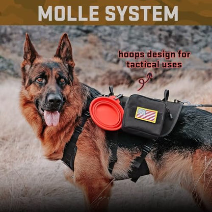 Dog Harness Medium Sized,Tactical Dog Harness with Handle,No Pull Military Style Service Dog Vest with Pockets Adjustable for Medium Dogs,Black,Chest 15.5-25.5" - color: Black, size: S:Chest 17-25",Fit 20-35lbs