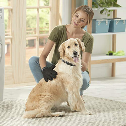 Franklin Pet Supply Co. SHED-MASTER - Pet Grooming Gloves - Gentle De-shedding Dog + Cat Hair remover - Long + Short Hair Remover - Great For Floors + Furniture