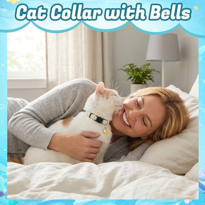 18 Pcs Breakaway Cat Collars with Bells Pendants Adjustable Cute Cat Collars with Ice Cream Sea Pattern Summer Kitten Collar for Girl Boy Cats - color: Summer Animals