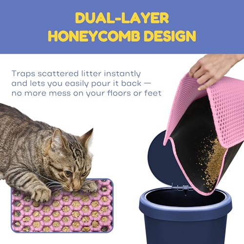 Cat Litter Mat. Easy to Clean, Waterproof, Urine-Proof