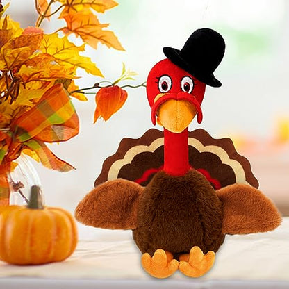 Thanksgiving Dog Toys, Turkey Squeaky Dog Toys with Cotton Rope and Crinkle, Thanksgiving Dog Gifts for Small Medium and Large Dogs - style: M-Thanksgiving Turkey