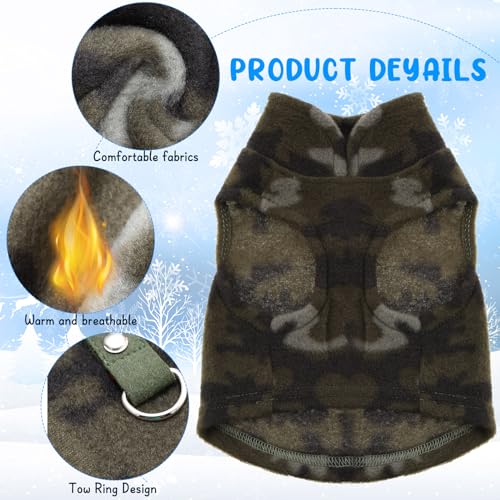 Reginary 10 Pack Large Dog Sweaters Fleece Pet Dog Clothes with Leash Ring Soft Warm Winter Puppy Plaid Shirt(Bright) - size: Large,8.8-12.1 lb, style: Bright