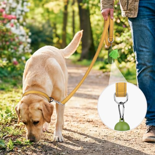 Joytale Dog Leash, 4 FT Double-Sided Reflective, Padded Handle Nylon Heavy Duty Leashes for Small Dogs Walking, Khaki - color: Khaki, size: 4 ft Narrow