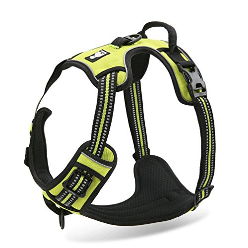 SGODA No Pull Dog Harness with Handle, Reflective, X-Large, Green - color: Green, size: X-Large Chest 32-42"