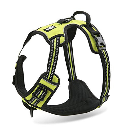 SGODA No Pull Dog Harness with Handle, Reflective, X-Large, Green - color: Green, size: X-Large Chest 32-42"