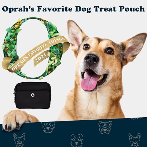 Puppington 3-in-1 Crossbody Dog Treat Pouch for Pet Training - Compostable Poop Bags, Built-In Poop Bag Dispenser, Slow-Feeding Travel Dog Bowl & Reflective Leash - Dog Walking Bag (Onyx Black) - color: Onyx Black