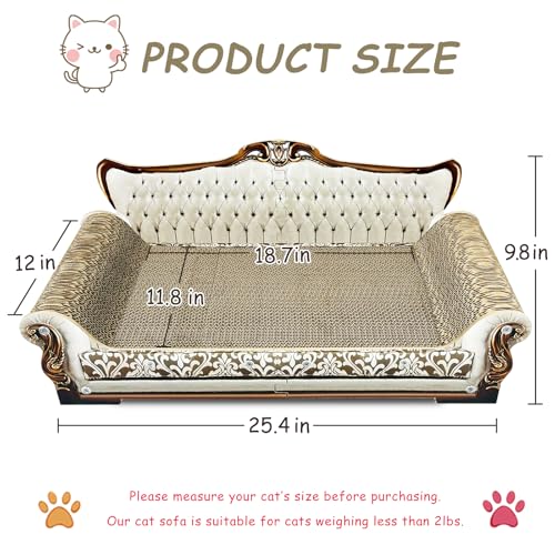 Luxury Cardboard Cat Scratcher Sofa Bed, Couch Shaped Scratching Board, Scratch Lounge with Catnip, Scratcher for Indoor Cats Large Grey - color: Grey Lounge