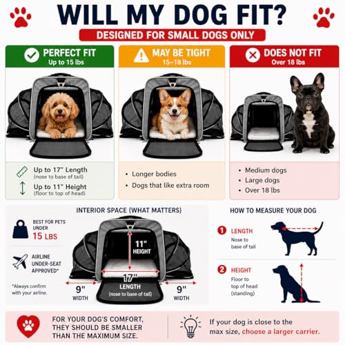 Ruff Life 101 Airline Approved Expandable Premium Pet Carrier on Wheels- Two Sided Expandable Rolling Carrier- Designed for Dogs & Cats- Extra Spacious Soft Lined Carrier! (Grey) - color: GREY