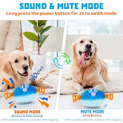 Interactive Dog Toys Rechargeable Moving Puppy Toys to Keep Them Busy, Touch Activated Puppy Toys, Puppy Dog Birthday Gifts, Electric Plush Entertainment Toy for Small & Medium Dogs - color: blue fish