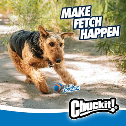 Chuckit! Ultra Squeaker Balls for Dogs, Floating Water Pet Toys, Durable Rubber Pet Toy, Bouncy Squeaky Fetch Balls For Dogs, Pack of 2, Medium (2.5") - size: Medium, style: Squeaker