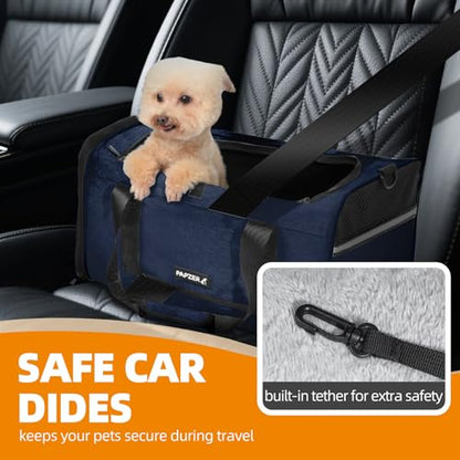 Top Loading Medium Cat Carrier with Private Curtain, Soft-Sided Small Pet Travel Crate Veterinarian, Teacup Poodle Dog Kennel Bag Suitcase Luggage Sleeve, 18x11x11 Inch Navy - color: Navy