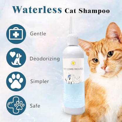 Pet Steam Brush for Dog & Cat – 3-in-1 Spray Hair Removal for Grooming, Softens Fur & Reduces Static 1*Shampoo(Steam Brush not Included) - size: 7.8″-200ML
