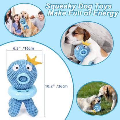 Dog Snuffle Stuffed Plush Toy SturdyOctopus Treat Dispensing Toy Hide and Seek Slowly Feeder for All Breeds Mind-Stimulating Squeaky Toy for Puzzle Training Relieve Boredom and Stress