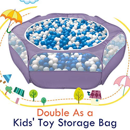 Pawaboo Small Animals Playpen, Waterproof Small Pet Cage Tent with Zippered Cover, Portable Outdoor Yard Fence with 3 Metal Rod for Chick/Kitten/Puppy/Guinea Pig/Rabbits/Hamster/Chinchillas, Purple - color: E-Purple
