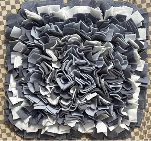 Pet Snuffle Mat Dark Grey Square 50x50cm Large Size Washable Anti-Slip Big Tough Dog Feeding Mat Food Puzzles Sniffing Foraging