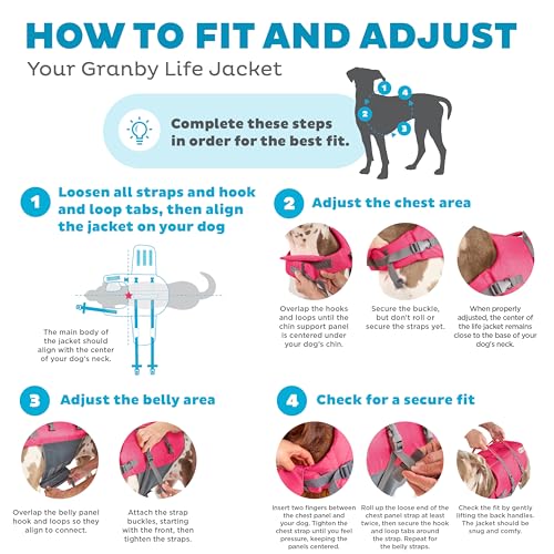 Outward Hound Granby Splash Pink Dog Life Jacket, XL - color: Pink, size: X-Large (Chest Girth: 33"-44")